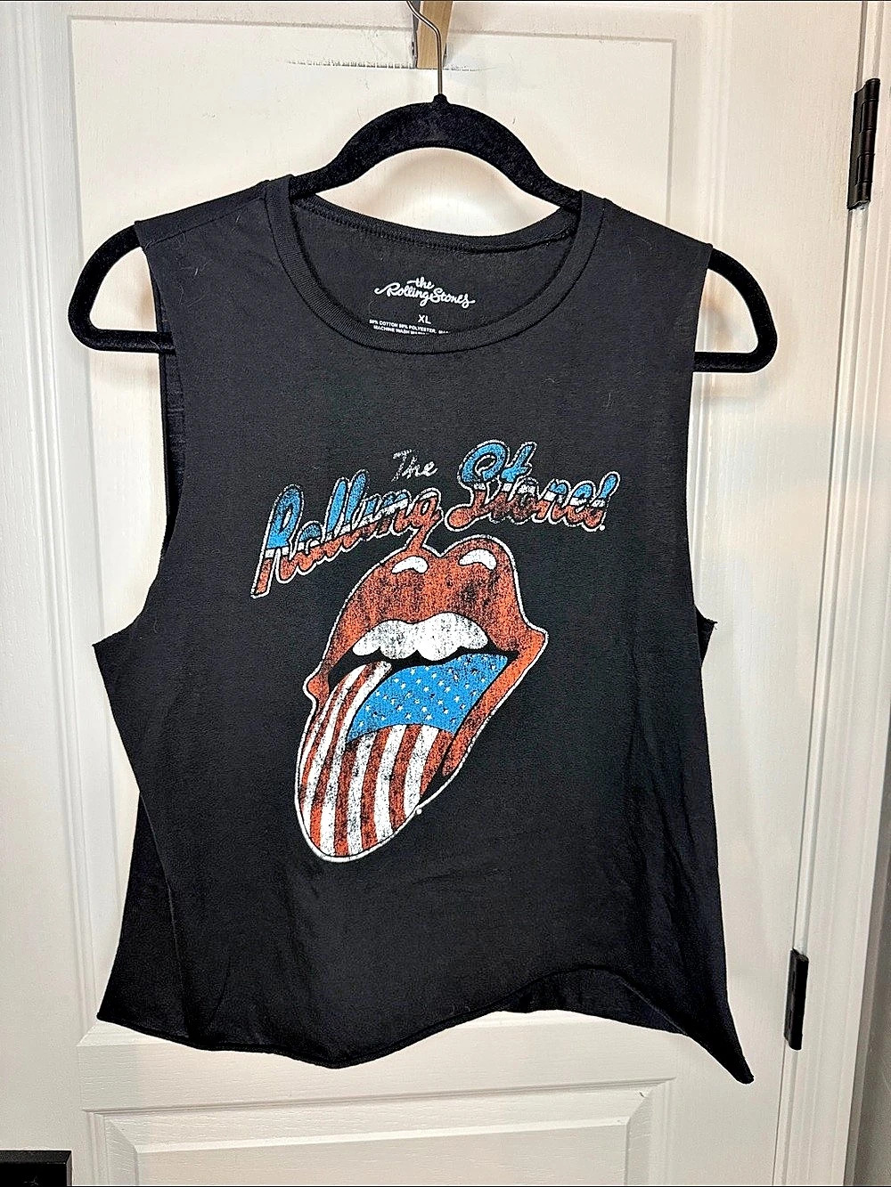 The Rolling Stones American Flag Tongue Graphic Muscle Tank Top XL